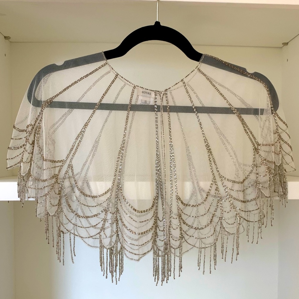 Bhldn Art Deco style bolero. Sequins and lace